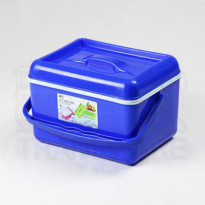 Wholesale plastic factory for blue 5.5-liter rectangular cooler with custom logo screen printing service, Bangkok